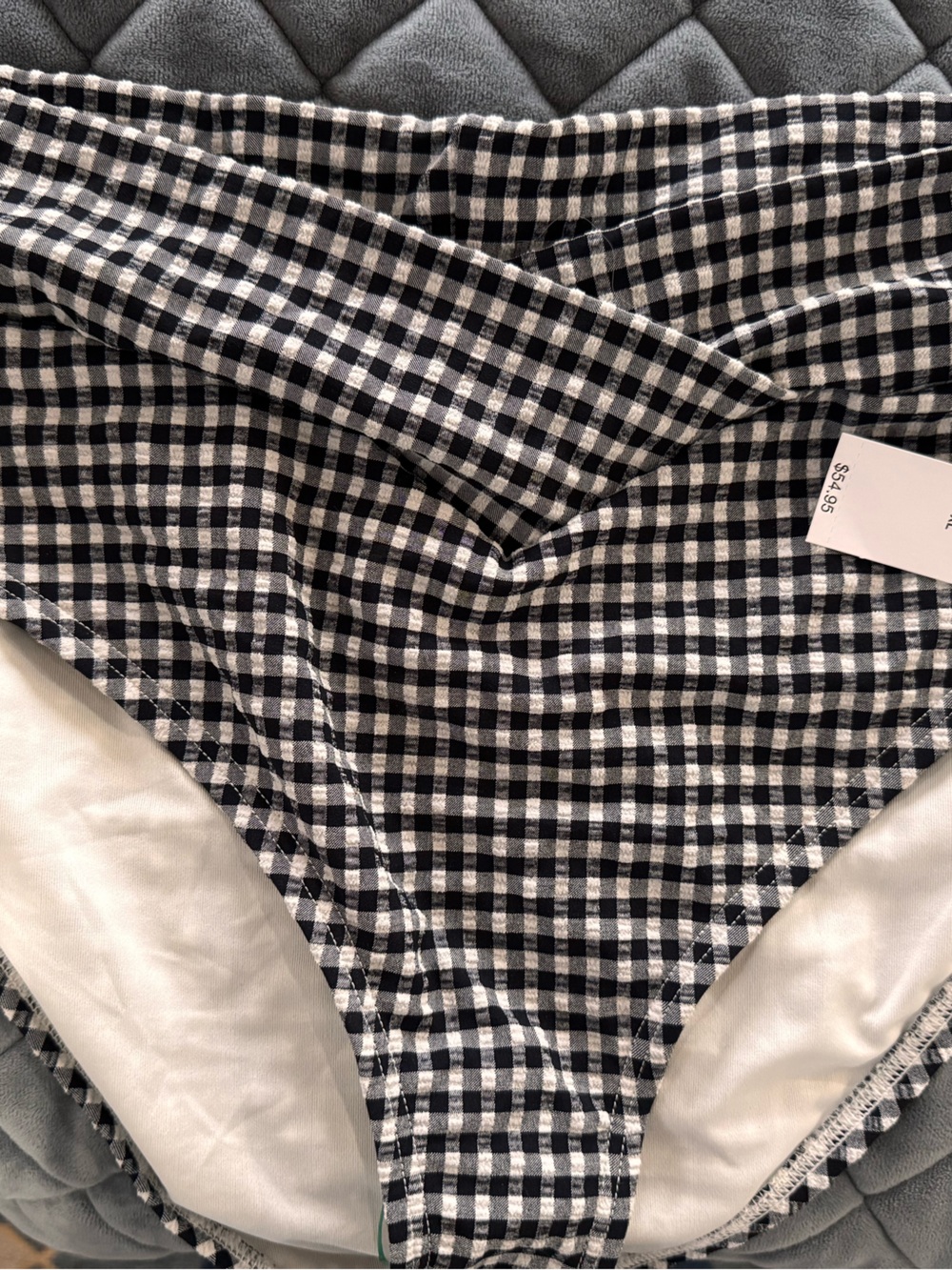 Gap Black & White Gingham High Waist Bikini Bottoms